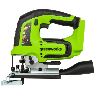 Лобзик Greenworks GD24JSK5 24V (100 мм) аккумуляторный, с АКБ 5 А/ч и ЗУ