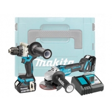 Набор электроинструментов MAKITA DLX 2430 TJ MAKPAC (DDF486, DGA504, BL1850x2, DC18RC, MAKPAC)