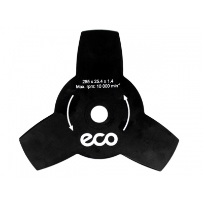 Нож для мотокосы 3 зуб. 255х1.4х25.4 мм ECO (остр.)