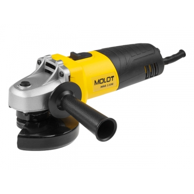 Одноручная углошлифмашина MOLOT MAG 1106 в кор. (600 Вт, диск 115х22 мм, игольчатый подшипник, лакированный ротор)