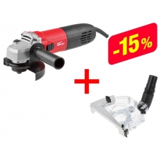 Одноручная углошлифмашина WORTEX AG 1213-3 E в кор.+АКЦИЯ комплект DS12500018 (скидка на комплект 15% +DS12500018 Кожух вытяжной для УШМ DS 125 WO