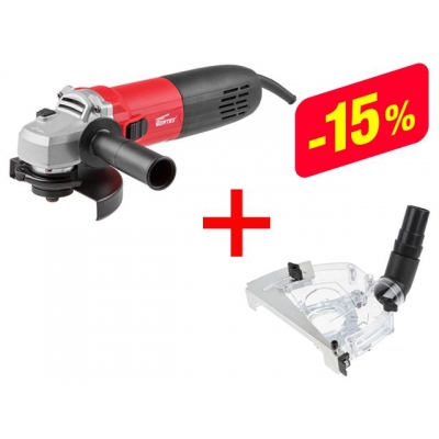 Одноручная углошлифмашина WORTEX AG 1213-3 E в кор.+АКЦИЯ комплект DS12500018 (скидка на комплект 15% +DS12500018 Кожух вытяжной для УШМ DS 125 WO