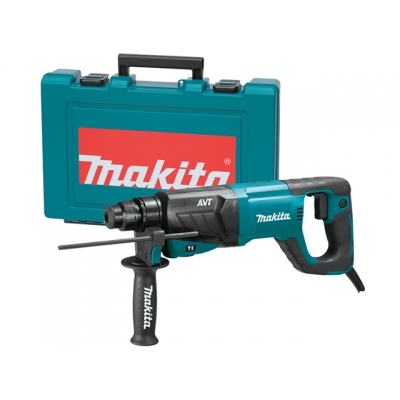 Перфоратор MAKITA HR 2641 в чем. (800 Вт, 2.4 Дж, 3 реж., патрон SDS-plus, вес 3.1 кг)