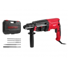 Перфоратор WORTEX RH 2831 в чем. + (2 зубила, 3 сверла) 850 Вт, 3.0 Дж, 3 реж., SDS-plus, Vario-Lock
