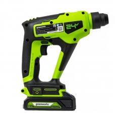 Перфоратор Greenworks GD24SDS1K5 24V (1,2 Дж) аккумуляторный, c АКБ 5 А/ч и ЗУ