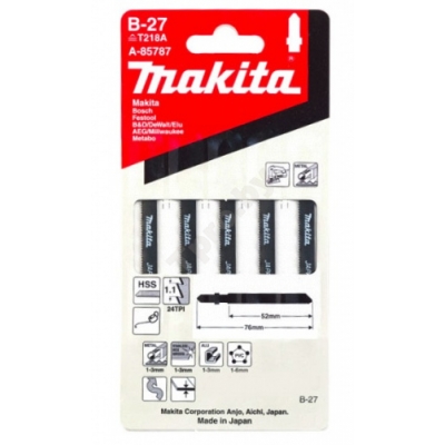 Пилка для лобзика B-27 по металлу (5 шт) MAKITA (A-85787)