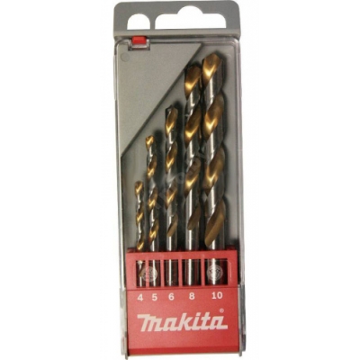 Набор сверл по металлу HSS 4/5/6/8/10 мм (5 шт) Makita (D-30514)