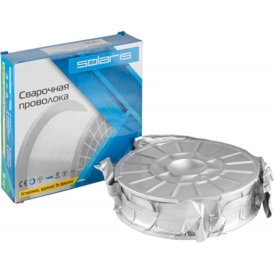 Проволока сварочная FLUX E71T-GS ф1,0мм (сварка без газа) (катушка 5кг) SOLARIS