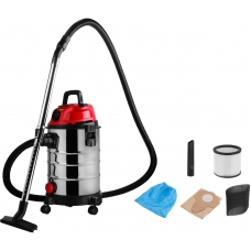 Пылесос строительный WORTEX VC 2515-1 WS 1400 Вт, 25 л, провод 4 м, шланг 3 м