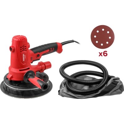 Шлифмашина для стен и потолков WORTEX DG 1885 в кор. 800 Вт, 180 мм, LED, 1200-2300 об/мин