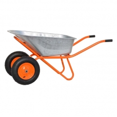 Тачка строительная SKIPER 2х130 expert PRO (до 130 л, до 350 кг, 2x4.00-8, пневмо, ось 20*80)