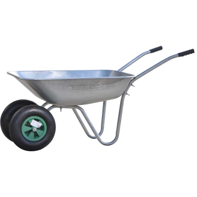 Тачка садовая BRADO 2x85 GARDEN (до 85л, до 150 кг, 2x3.5-6, пневмо)