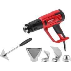Термовоздуходувка WORTEX HG 6124 T в кор. + набор сопл 2000 Вт, 2 режима., 60-600 °С