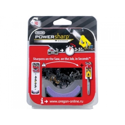 Цепь 45 см 18" 3/8" 1.3 мм 62 зв. POWERSHARP OREGON комплект (для CS-1500 в комплекте с заточным камнем)