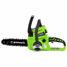 Цепная пила аккумуляторная Greenworks G24CS25K2, 24V, 25 см, с 1хАКБ 2 А.ч. и ЗУ