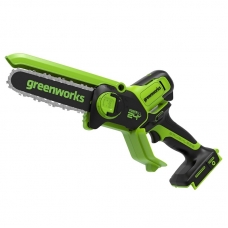 Цепная мини-пила Greenworks GD24CSMNXK2 24V (15 см) аккумуляторная, с АКБ 2 А/ч и ЗУ