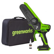 Цепная мини-пила Greenworks GD24CS15 24V (15 см) аккумуляторная, без АКБ и ЗУ