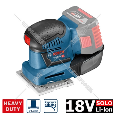 Виброшлифмашина аккумуляторная GSS 18V-10 Professional BOSCH (06019D0200)