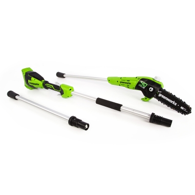 Высоторез-cучкорез Greenworks G40PSFK2 40V (20 см) аккумуляторный, с АКБ 2 А/ч и ЗУ